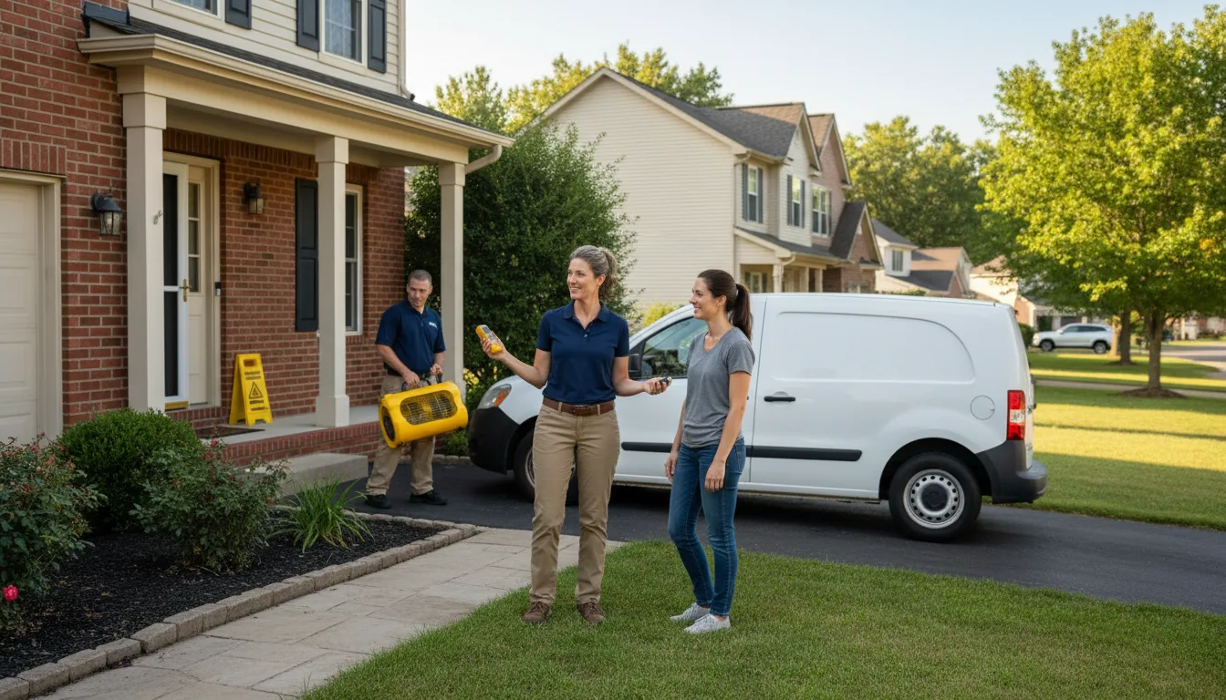 Residential water damage restoration in Cherry Valley, IL
